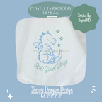 Sleepy Dragon Machine Embroidery Design (Digital Download)