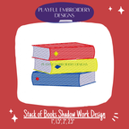 Stack of Books Shadow Work Mini Embroidery design (Digital Download)