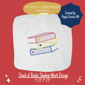 Stack of Books Shadow Work Mini Embroidery design (Digital Download)