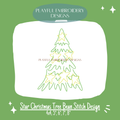 Bean Stitch Star Christmas Tree Machine Embroidery Design (Digital File)
