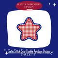 Star Double Applique Design for Machine Embroidery, Satin Stitch Star Applique Design (Digital Download)