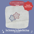 Star Trio Shadow Work Embroidery Design (Digital File)