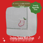 Christmas Stocking Shadow Work Mini Embroidery design, Stocking Shadow work Machine Embroidery Design, Digital Download