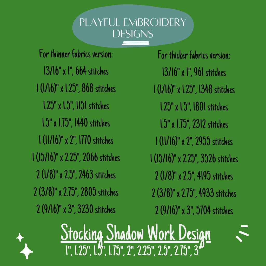 Christmas Stocking Shadow Work Mini Embroidery design, Stocking Shadow work Machine Embroidery Design, Digital Download