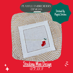Christmas Stocking Mini Machine Embroidery Design: Mini Fill Stitch Design (Digital Download)