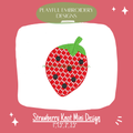 Mini Strawberry Knot Pattern Machine Embroidery Design (Digital Download)
