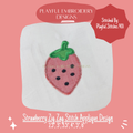 Strawberry Applique Design for Machine Embroidery (Digital File)
