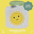 Smiley Sunshine Satin Stitch Applique Machine Embroidery Design (Digital Download)