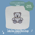 Teddy Bear Shadow Work design for Machine Embroidery (Digital File)