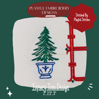 Christmas Tree Topiary Design for Machine Embroidery, Digital Download