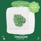 Tropical Palm Leaf Embroidery Design for Machine Embroidery (Digital Download)