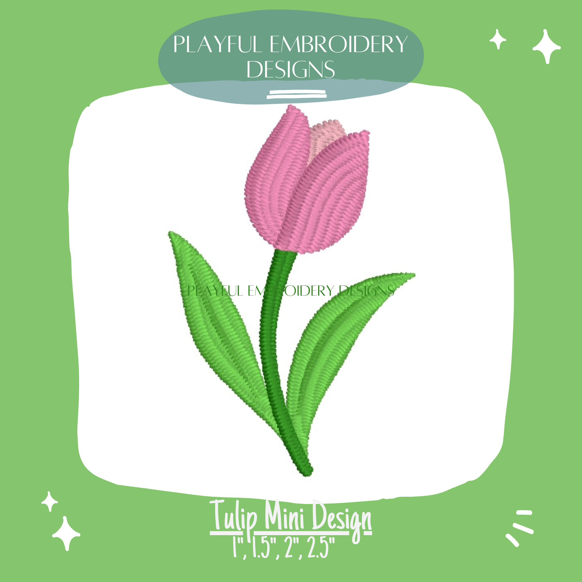 Tulip Mini Embroidery Design (Digital Download)