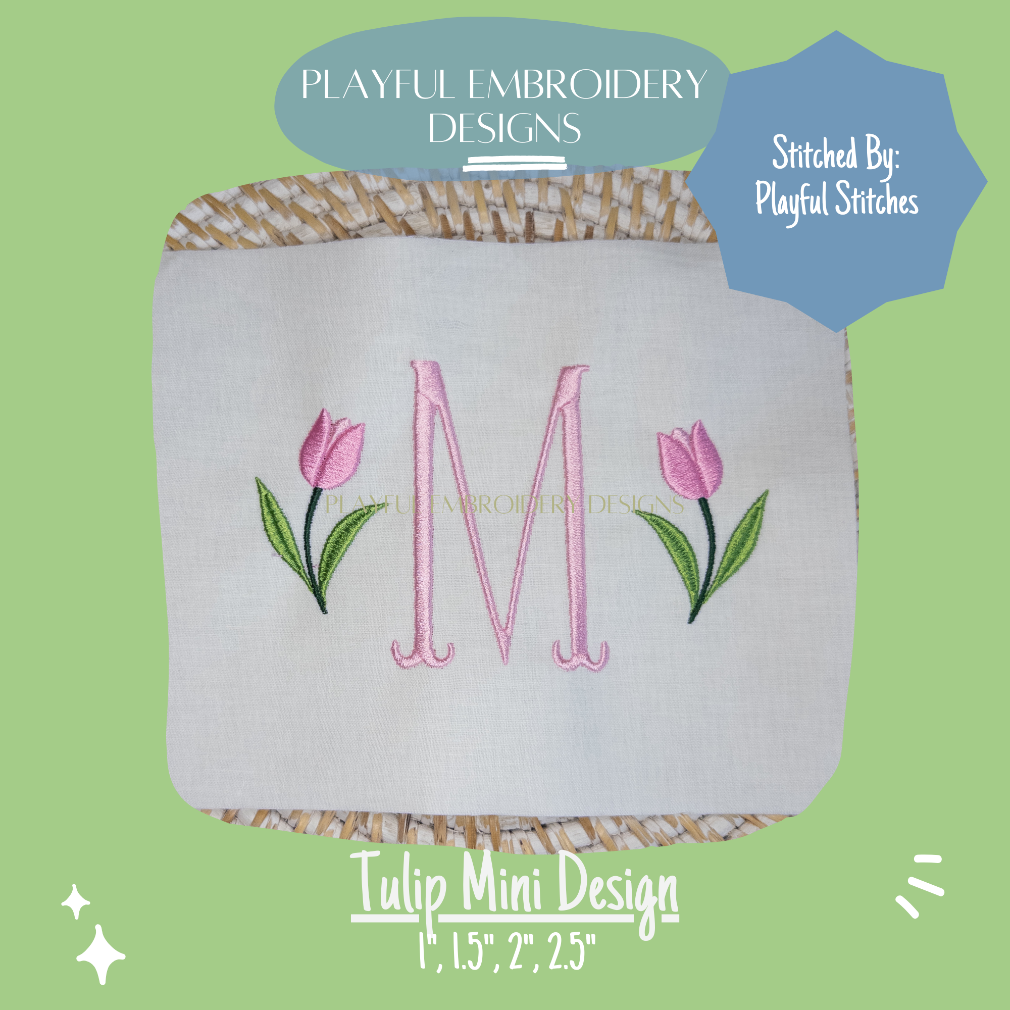 Tulip Mini Embroidery Design (Digital Download)