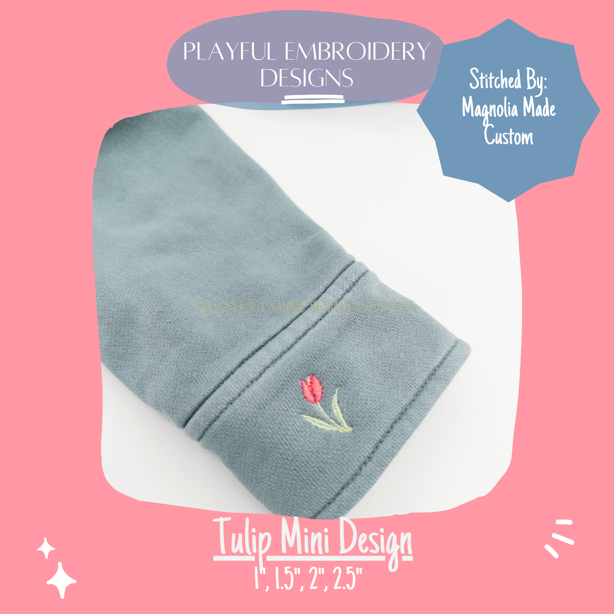 Tulip Mini Embroidery Design (Digital Download)