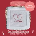 Heart Twirl Bean Stitch Embroidery Design (Digital Download)