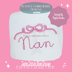 Two Color Satin Stitch Bow Design for Machine Embroidery (Digital File)