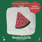 Watermelon Slice Mini Knot Pattern Machine Embroidery Design (Digital Download)