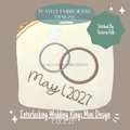 Interlocking Wedding Rings Mini Design for Machine Embroidery (Digital File)