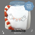 Ghost Bunting Machine Embroidery Design, Bean Stitch Halloween Embroidery Design, Quick Stitching Ghost Design, Digital Download