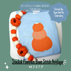 Stacked Pumpkin Trio Bean Stitch Applique Machine Embroidery Design, Applique Pumpkin Design, Simple Pumpkin Design, Bean Stitch Applique