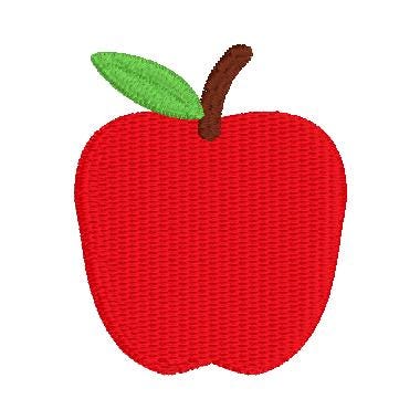 Apple Mini Machine Embroidery Design, Apple Mini Fill Design, Fill Apple Design, Back to School Embroidery Design