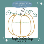 Pumpkin Chain Stitch Machine Embroidery Design, Chain Stitch Pumpkin Design, Quick Stitch Pumpkin Embroidery Design
