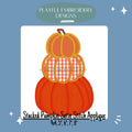Stacked Pumpkin Trio Satin Stitch Applique Machine Embroidery Design, Applique Pumpkin Design, Simple Pumpkin Design, Satin Stitch Applique
