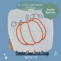 Pumpkin Chain Stitch Machine Embroidery Design, Chain Stitch Pumpkin Design, Quick Stitch Pumpkin Embroidery Design