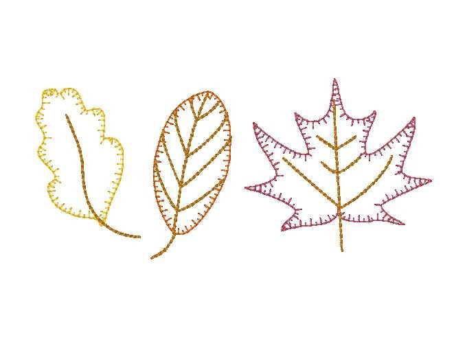 Fall Leaf Applique Machine Embroidery Design