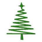 Zig Zag Satin Stitch Christmas Tree Machine Embroidery Design in multiple sizes
