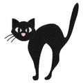 Spooky Cat Machine Embroidery Design, Halloween Cat Design