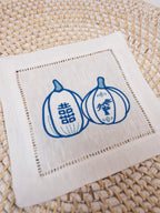 Double Happiness Pumpkin Machine Embroidery Design, Chinoiserie Pumpkin Embroidery Design, Blue Willow Pumpkin Design