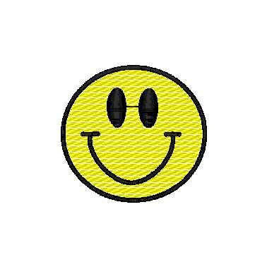 Mini Fill Smiley Face Machine Embroidery Design