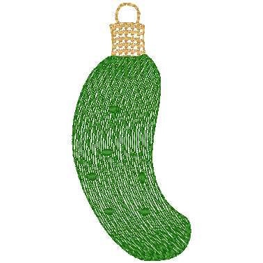 Sketch Pickle Christmas Ornament Machine Embroidery Design