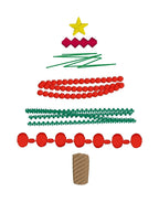 Boho Layered Christmas Tree Machine Embroidery Design