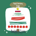 Boho Layered Christmas Tree Machine Embroidery Design
