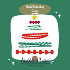 Boho Layered Christmas Tree Machine Embroidery Design
