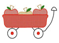 Pumpkins in a Wagon Sketch Machine Embroidery Design, Fall Sketch Designs