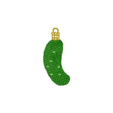 Mini Fill Pickle Christmas Ornament Machine Embroidery Design
