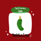 Mini Fill Pickle Christmas Ornament Machine Embroidery Design