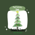 Colorful Funky Contour Christmas Tree Machine Embroidery Design, 4x4, 5x7, 6x10