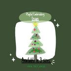 Colorful Funky Contour Christmas Tree Machine Embroidery Design, 4x4, 5x7, 6x10
