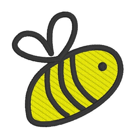 Cute Bee Mini Embroidery Design, Bumble Bee Machine Embroidery Design