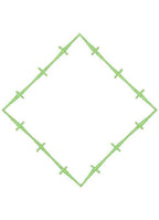 Bamboo Inspired Monogram Frame Machine Embroidery Design, 4x4, 5x7, 6x10, 8x8, Chinoiserie Monogram Frame Design
