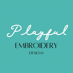 Bridget Bean Stitch Embroidery Font, Handwriting Machine Embroidery Font, Playful Embroidery font, .75", 1", 1.5", 2", 2.5", 3" font size