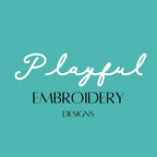 The Arabia Stitch Embroidery Font, Script Bean Stitch, Handwriting Machine Embroidery Font, Playful Embroidery, .75", 1", 1.5", 2" font size