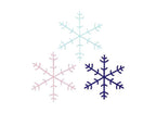 Delicate Snowflake Machine Embroidery Design, Bean Stitch, Back Stitch, Satin Stitch Embroidery Design