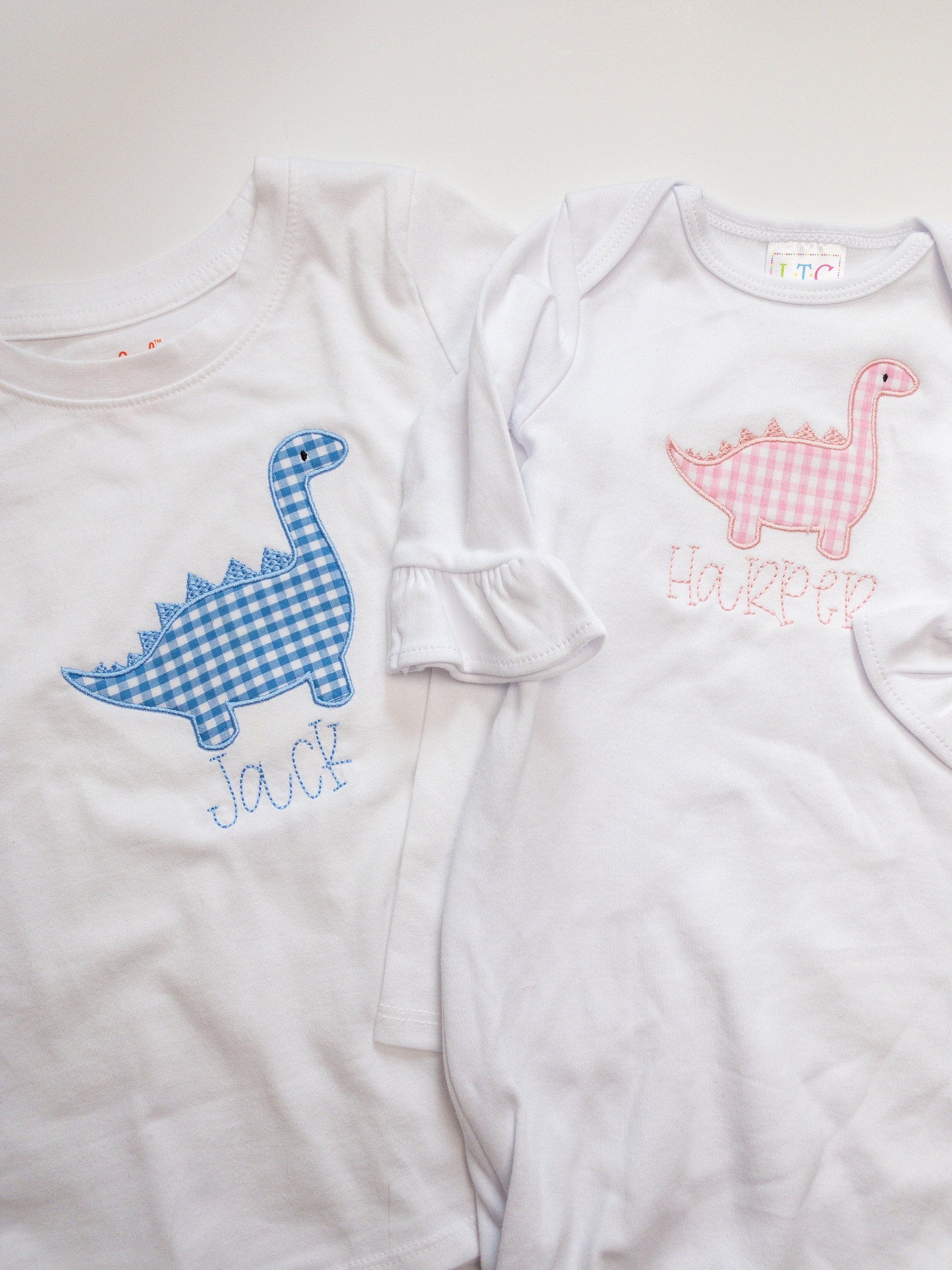 Dinosaur Applique Machine Embroidery Design, Cute Dinosaur Applique Design