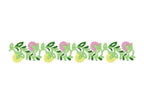 Floral Border Machine Embroidery, French Knot Flower Border Machine Embroidery Design
