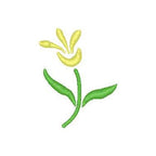 Abstract Tulip Flower Machine Embroidery Design, Vintage Style Flower Embroidery Design, Satin Stitch Flower Embroidery Design